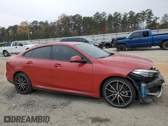 2021 BMW 2 Series 228i xDrive with VIN WBA73AK03M7H38378, listed as a Copart auction lot 75746713 with 9,838 mi miles. Bid and sale history available at carsss.com. Image 4.