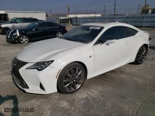 2021 Lexus RC with VIN JTHGA5BC9M5011828, listed as a Copart auction lot 75959934 with 13,144 mi miles and Salvage Title. Bid and sale history available at carsss.com. Image 1.