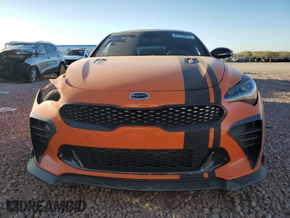 2019 Kia Stinger GT with VIN KNAE35LC9K6071100, listed as a Copart auction lot 44145015 with 76,659 mi miles and Salvage Title. Bid and sale history available at DreamBid. Image 5.