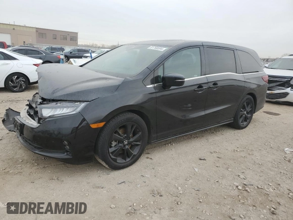 2023 Honda Odyssey Sport with VIN 5FNRL6H71PB042806, listed as a Copart auction lot 81768594 with Not Provided miles and Salvage Title. Bid and sale history available at carsss.com. Image 1.