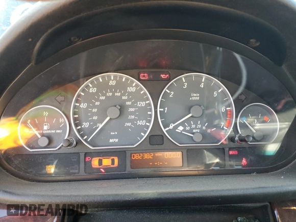 2001 BMW 3 Series 330Ci with VIN WBABS53491EV85399, listed as a Copart auction lot 74510704 with 82,382 mi miles and Salvage Title. Bid and sale history available at carsss.com. Image 9.