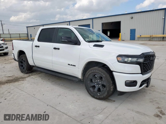 2025 Ram 1500 Lone Star with VIN 1C6SRFFP7SN652049, listed as a Copart auction lot 59545025 with 8,581 mi miles and Salvage title. Bid and sale history available at DreamBid. Image 4.