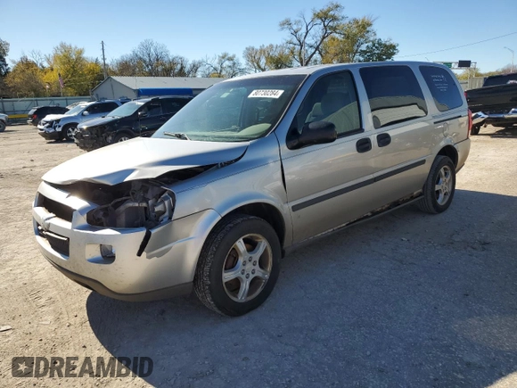 2007 Chevrolet Uplander LS Fleet with VIN 1GNDV23167D162261, listed as a Copart auction lot 80730284 with 405,298 mi miles and Salvage Title. Bid and sale history available at carsss.com. Image 1.