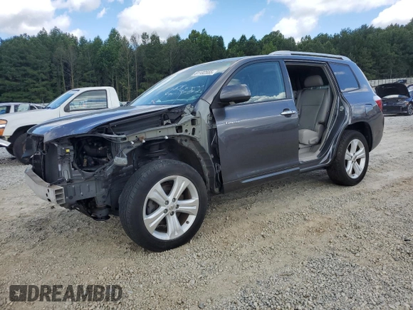 2010 Toyota Highlander Limited with VIN 5TDDK3EH1AS002074, listed as a Copart auction lot 61132555 with 69,600 mi miles and Salvage title. Bid and sale history available at DreamBid. Image 1.