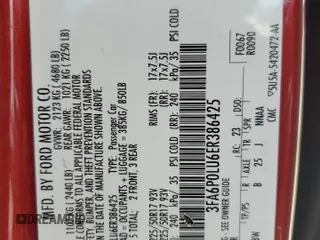 2014 Ford Fusion SE Hybrid with VIN 3FA6P0LU6ER386425, listed as a Copart auction lot 64362835 with 197,320 mi miles and Salvage title. Bid and sale history available at DreamBid. Image 13.