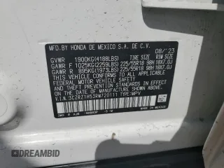 2024 Honda HR-V Sport with VIN 3CZRZ1H53RM720111, listed as a Copart auction lot 46855265 with 30,132 mi miles and Salvage Title. Bid and sale history available at carsss.com. Image 14.