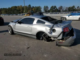 2010 Ford Mustang GT500 with VIN 1ZVBP8JS3A5156425, listed as a Copart auction lot 77348134 with 61,984 mi miles and Salvage title. Bid and sale history available at DreamBid. Image 2.