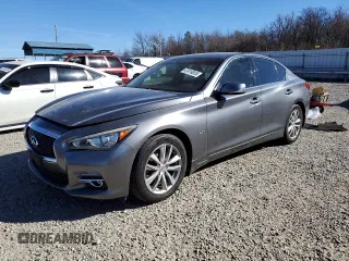 2017 Infiniti Q50 2.0t with VIN JN1CV7AR4HM680478, listed as a Copart auction lot 47419515 with 135,219 mi miles and Salvage Title. Bid and sale history available at carsss.com. Image 1.