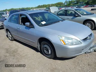 2005 Honda Accord EX-L z VIN 1HGCM568X5A038950, wystawiony jako IAAI lot #42305291 z przebiegiem Nie podano mil oraz . Historia ofert i sprzedaży dostępna na DreamBid. Obrazek 1.