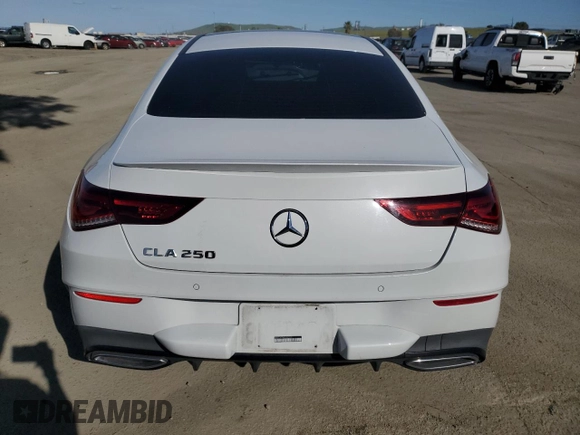 2020 Mercedes-Benz CLA 250 with VIN WDD5J4GB8LN062535, listed as a Copart auction lot 49666095 with 60,088 mi miles and Salvage Title. Bid and sale history available at DreamBid. Image 6.
