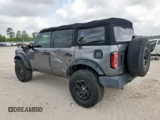 2022 Ford Bronco с VIN 1FMEE5DP9NLA72991, выставлен на аукционе Copart как лот 56551355 с пробегом 2 692 миль миль и Списание • Salvage title. История ставок и продаж доступна на DreamBid. Изображение 2.