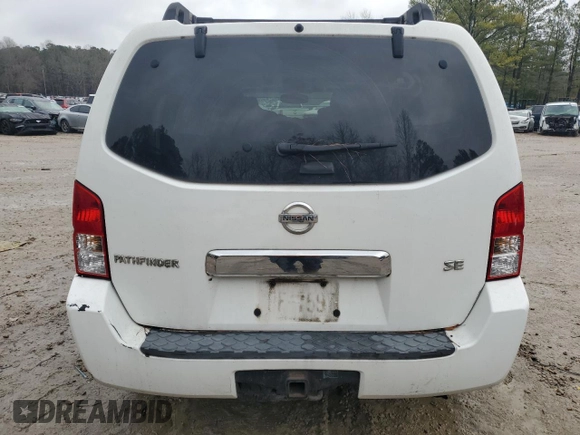 2005 Nissan Pathfinder XE with VIN 5N1AR18W75C731602, listed as a Copart auction lot 81708433 with Not provided miles and Salvage title. Bid and sale history available at DreamBid. Image 6.
