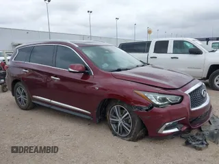 2019 Infiniti QX60 PURE with VIN 5N1DL0MM7KC558351, listed as a IAAI auction lot 41685778 with 100,949 mi miles. Bid and sale history available at carsss.com. Image 1.