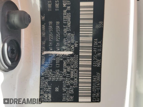 2015 Toyota Sienna Limited with VIN 5TDDK3DC2FS099332, listed as a Copart auction lot 47571435 with 107,449 mi miles and Salvage Title. Bid and sale history available at DreamBid. Image 15.