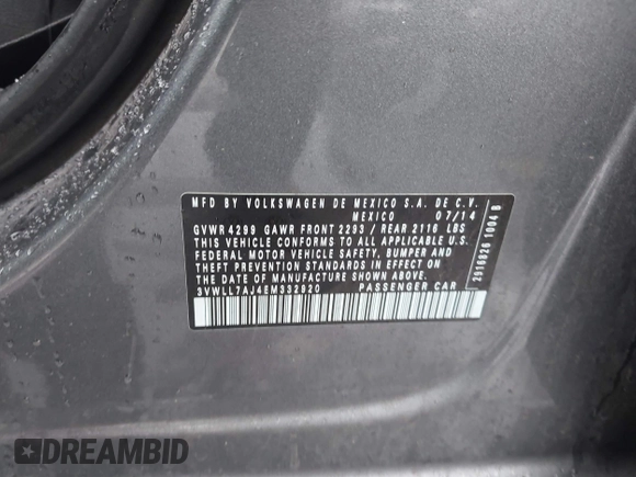 2014 Volkswagen Jetta TDI w/Premium/Nav с VIN 3VWLL7AJ4EM332920, выставлен на аукционе IAAI как лот 41630948 с пробегом 148 754 миль миль и . История ставок и продаж доступна на DreamBid. Изображение 9.