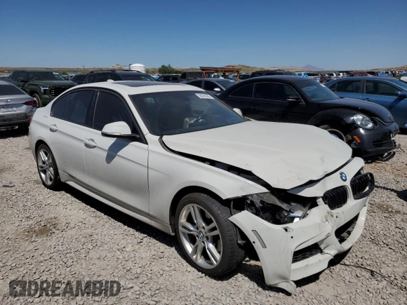 2013 BMW 3 Series 335i xDrive with VIN WBA3B9C59DF587947, listed as a Copart auction lot 58268305 with Not provided miles and Salvage title. Bid and sale history available at DreamBid. Image 4.