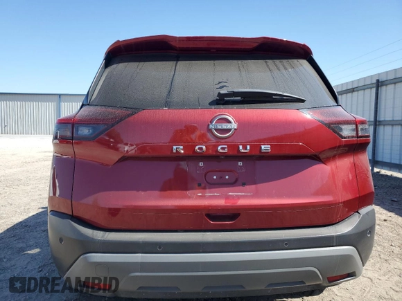 2023 Nissan Rogue S with VIN 5N1BT3AA9PC769884, listed as a Copart auction lot 52877805 with 23,086 mi miles and Salvage title. Bid and sale history available at DreamBid. Image 6.