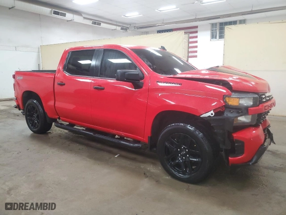 2021 Chevrolet Silverado 1500 Custom with VIN 1GCPYBEK1MZ343558, listed as a Copart auction lot 46449465 with 71,078 mi miles and Non Repairable. Bid and sale history available at carsss.com. Image 4.