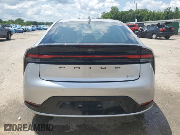 2024 Toyota Prius LE with VIN JTDACAAUXR3042240, listed as a Copart auction lot 55953875 with 1,410 mi miles and Salvage title. Bid and sale history available at DreamBid. Image 6.