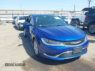 2015 Chrysler 200 Limited with VIN 1C3CCCAB5FN543124, listed as a IAAI auction lot 42024781 with 196,020 mi miles. Bid and sale history available at carsss.com. Image 1.