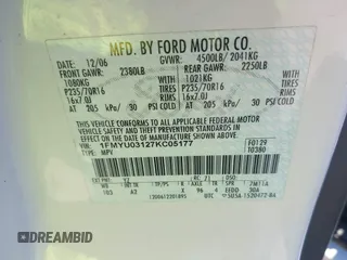 2007 Ford Escape XLT with VIN 1FMYU03127KC05177, listed as a IAAI auction lot 42199281 with 144,846 mi miles and . Bid and sale history available at DreamBid. Image 9.