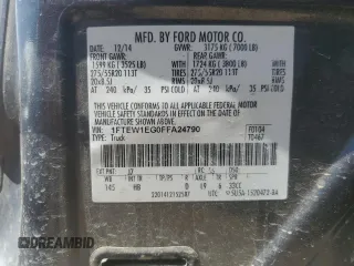 2015 Ford F-150 XLT z VIN 1FTEW1EG0FFA24790, wystawiony jako Copart lot #62219435 z przebiegiem 169 624 mil mil oraz Szkoda całkowita • Salvage title. Historia ofert i sprzedaży dostępna na DreamBid. Obrazek 12.