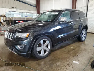 2014 Jeep Grand Cherokee Overland with VIN 1C4RJFCT9EC264594, listed as a Copart auction lot 50071695 with 124,712 mi miles and Clean Title. Bid and sale history available at DreamBid. Image 1.
