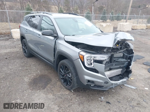 2023 GMC Terrain SLE with VIN 3GKALTEG6PL211353, listed as a IAAI auction lot 41737232 with 15,572 mi miles and . Bid and sale history available at carsss.com. Image 1.