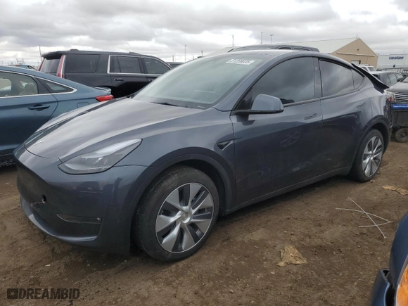 2023 Tesla Model Y Long Range with VIN 7SAYGDEE0PF864510, listed as a Copart auction lot 51259035 with 21,917 mi miles and Salvage Title. Bid and sale history available at carsss.com. Image 1.