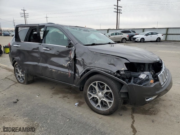2021 Jeep Grand Cherokee Overland with VIN 1C4RJFCG0MC591144, listed as a Copart auction lot 87173344 with 86,205 mi miles and Salvage Title. Bid and sale history available at carsss.com. Image 4.