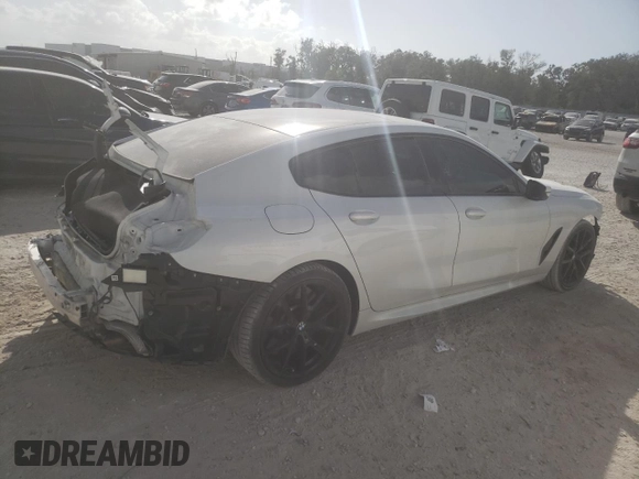 2020 BMW 8 Series M850i with VIN WBAGV8C06LBP49076, listed as a Copart auction lot 78481914 with 55,276 mi miles and Salvage Title. Bid and sale history available at DreamBid. Image 3.