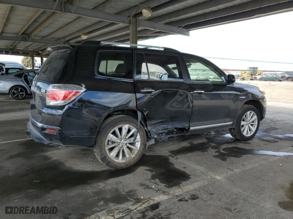 2013 Toyota Highlander Hybrid Limited with VIN JTEDC3EH5D2017343, listed as a Copart auction lot 50165085 with 56,337 mi miles and Salvage Title. Bid and sale history available at carsss.com. Image 3.