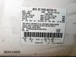 2023 Ford Police Interceptor Utility z VIN 1FM5K8AB3PGB37879, wystawiony jako Copart lot #57161555 z przebiegiem Nie podano mil oraz Szkoda całkowita • Salvage title. Historia ofert i sprzedaży dostępna na DreamBid. Obrazek 13.
