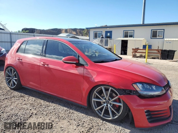2015 Volkswagen Golf GTI S with VIN 3VW5T7AU4FM017099, listed as a Copart auction lot 81796284 with 63,693 mi miles and Salvage Title. Bid and sale history available at carsss.com. Image 4.