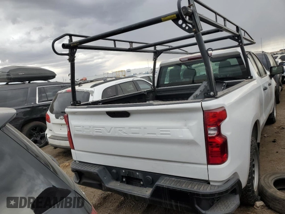 2020 Chevrolet Silverado 1500 Work Truck with VIN 1GCRWAEH7LZ259501, listed as a Copart auction lot 41835655 with 57,525 mi miles and Salvage Title. Bid and sale history available at DreamBid. Image 6.