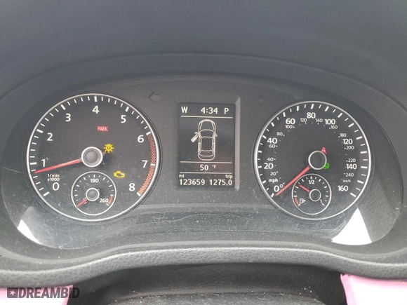 2013 Volkswagen Passat SE with VIN 1VWBP7A35DC044292, listed as a Copart auction lot 49357094 with 123,659 mi miles and Salvage Title. Bid and sale history available at carsss.com. Image 9.