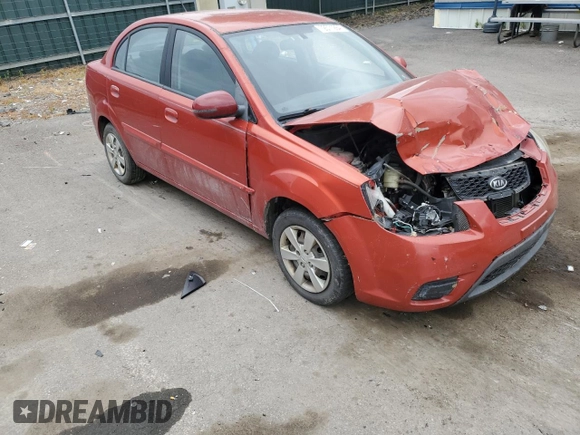 2010 Kia Rio LX with VIN KNADH4A37A6665399, listed as a Copart auction lot 72571284 with 132,610 mi miles and Salvage Title. Bid and sale history available at DreamBid. Image 4.