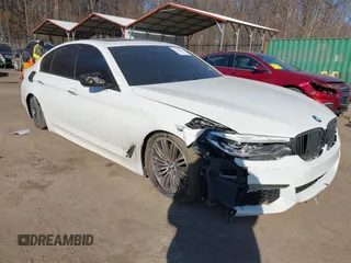 2018 BMW 5 Series M550i xDrive with VIN WBAJB9C53JB036097, listed as a IAAI auction lot 41743031 with 70,164 mi miles and . Bid and sale history available at carsss.com. Image 1.