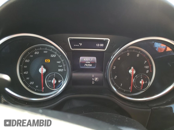 2019 Mercedes-Benz GLE 400 with VIN 4JGDA5GB5KB206405, listed as a Copart auction lot 73008534 with 79,206 mi miles and Salvage title. Bid and sale history available at DreamBid. Image 9.