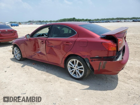 2006 Lexus IS 350 with VIN JTHBE262862006381, listed as a Copart auction lot 55976515 with Not provided miles and Salvage title. Bid and sale history available at DreamBid. Image 2.
