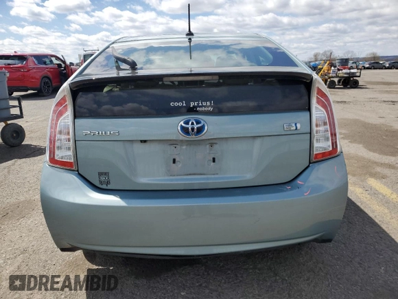 2012 Toyota Prius One with VIN JTDKN3DU6C1542677, listed as a Copart auction lot 51916515 with 119,898 mi miles and Salvage Title. Bid and sale history available at carsss.com. Image 6.
