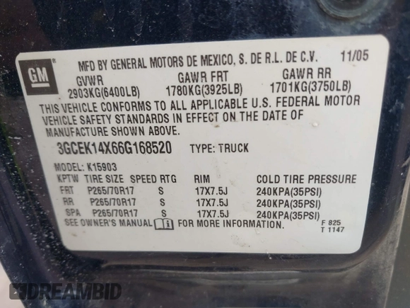2006 Chevrolet Silverado 1500 Work Truck with VIN 3GCEK14X66G168520, listed as a IAAI auction lot 41644996 with 1 mi miles. Bid and sale history available at carsss.com. Image 9.