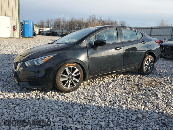 2021 Nissan Versa SV with VIN 3N1CN8EV8ML890616, listed as a Copart auction lot 47128505 with 73,006 mi miles and Salvage Title. Bid and sale history available at DreamBid. Image 1.