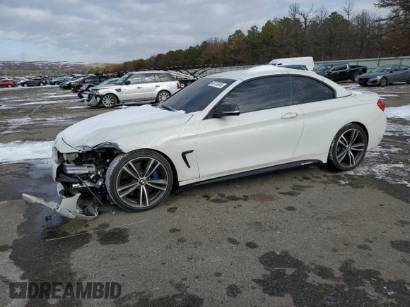 2015 BMW 4 Series 435i with VIN WBA3T3C54F5A40865, listed as a Copart auction lot 88128365 with Not Provided miles and Salvage Title. Bid and sale history available at carsss.com. Image 1.