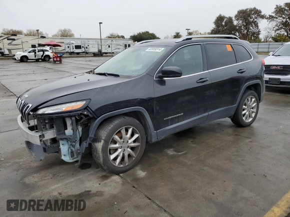 2016 Jeep Cherokee Limited with VIN 1C4PJLDB6GW362088, listed as a Copart auction lot 82059314 with 183,161 mi miles and Clean Title. Bid and sale history available at carsss.com. Image 1.