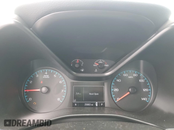 2020 Chevrolet Colorado 2WD Work Truck with VIN 1GCGSBEN5L1196511, listed as a Copart auction lot 59043585 with 25,863 mi miles and Salvage title. Bid and sale history available at DreamBid. Image 9.