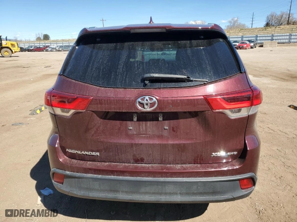 2019 Toyota Highlander SE with VIN 5TDJZRFH4KS971577, listed as a Copart auction lot 50571135 with 70,033 mi miles and Salvage Title. Bid and sale history available at carsss.com. Image 6.