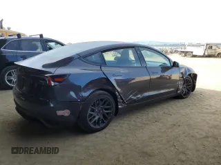 2024 Tesla Model 3 with VIN 5YJ3E1EAXRF782571, listed as a Copart auction lot 50253805 with 3,626 mi miles and Salvage Title. Bid and sale history available at carsss.com. Image 3.