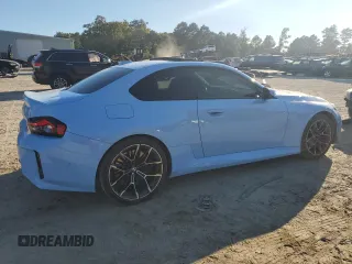 2024 BMW M2 with VIN 3MF13DM07R8D97218, listed as a Copart auction lot 75245254 with 13,343 mi miles and Salvage Title. Bid and sale history available at carsss.com. Image 3.