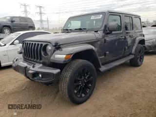 2021 Jeep Wrangler Unlimited Sahara with VIN 1C4HJXEN1MW518425, listed as a Copart auction lot 57680935 with 54,651 mi miles and Salvage title. Bid and sale history available at DreamBid. Image 1.